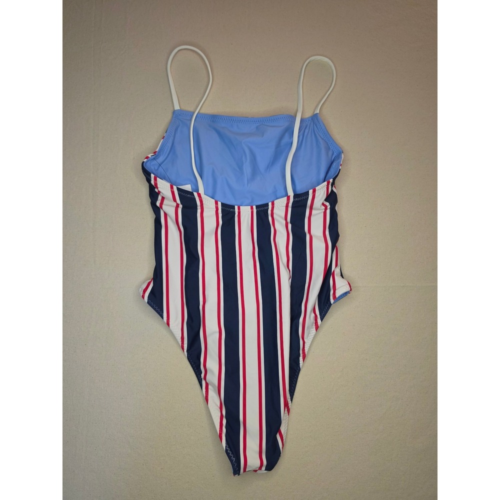 Solid & Striped Reversible One Piece Swimsuit Blue/Red/White XL NWT - Picture 2 of 2